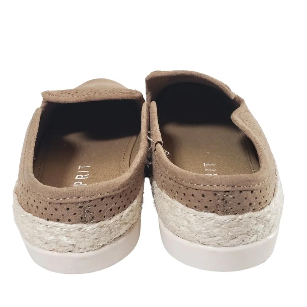Esprit Elisa Medium Taupe Backless Flats Sz 7M